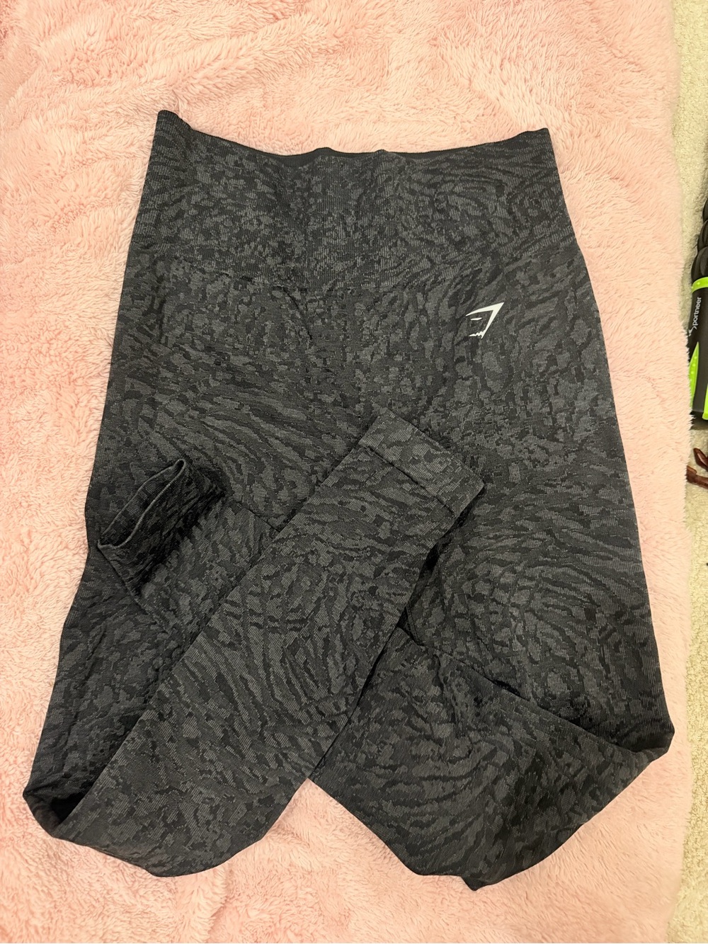 Gymshark Black Textured High-Rise Leggings